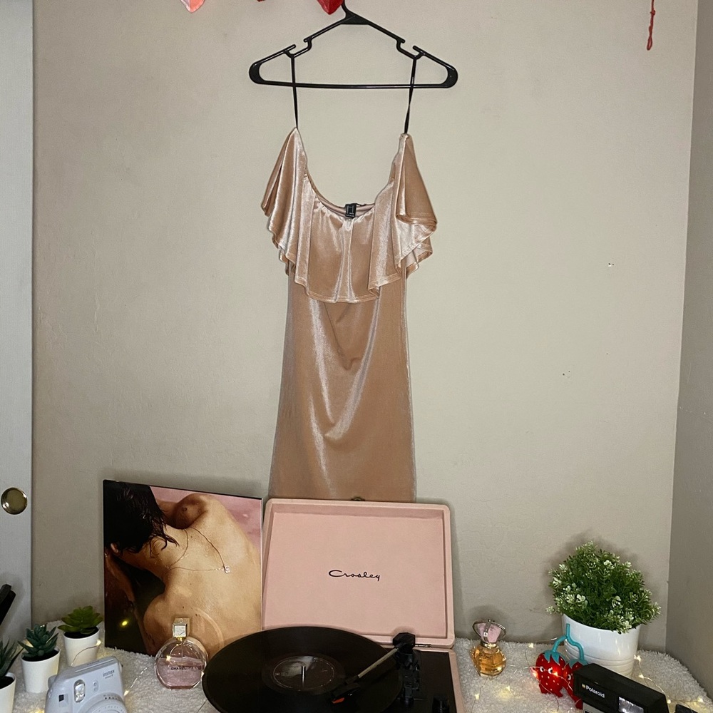 Forever 21 Pink Velvet Mini Dress